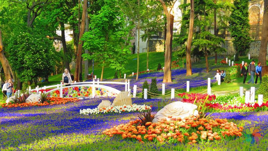 Festival Tulip di Gülhane Park Istanbul Turki