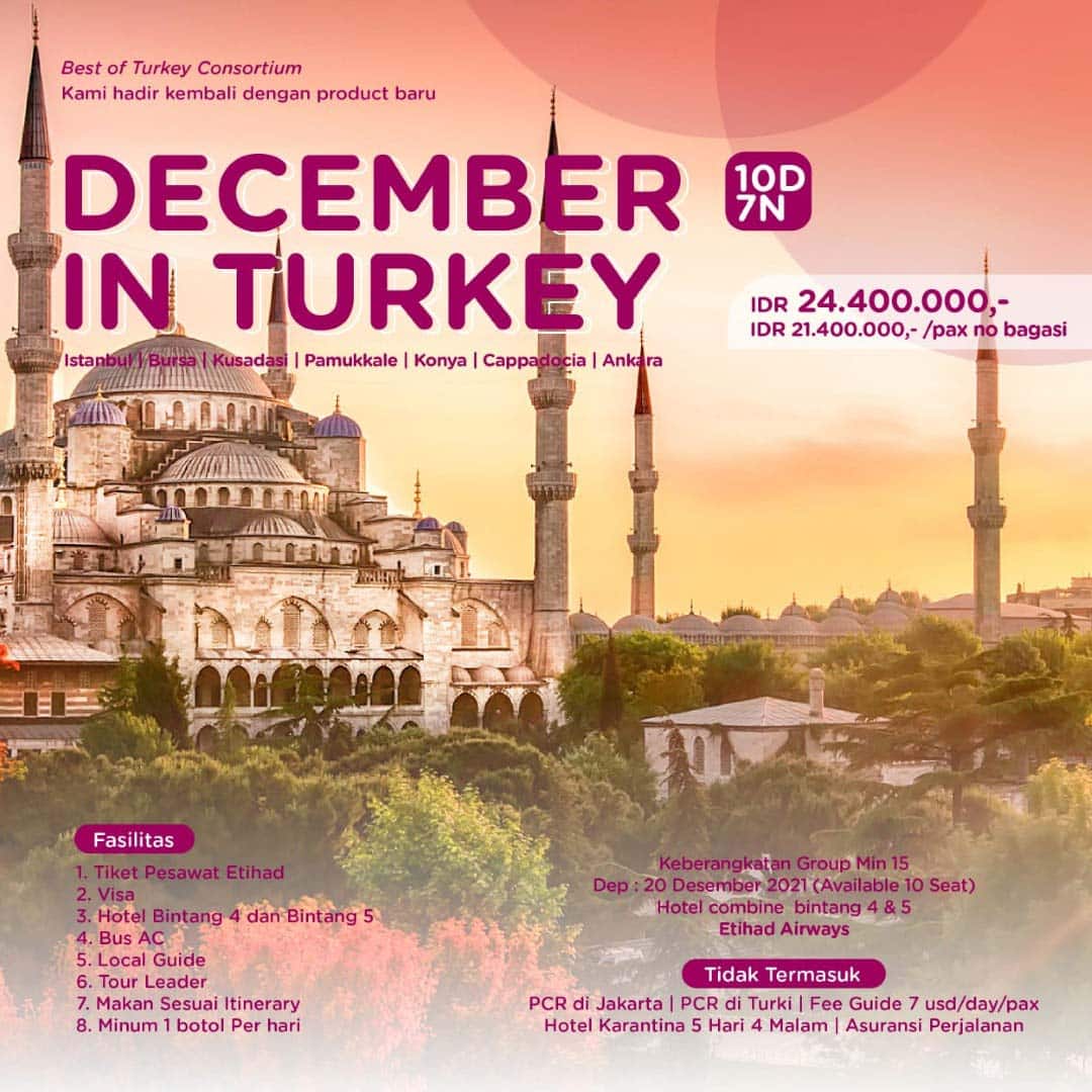 paket tour turki desember 2022